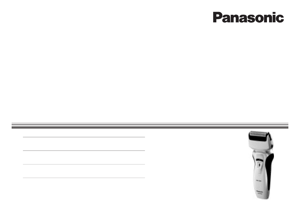 Panasonic ES-RW30-S User Manual | 24 pages