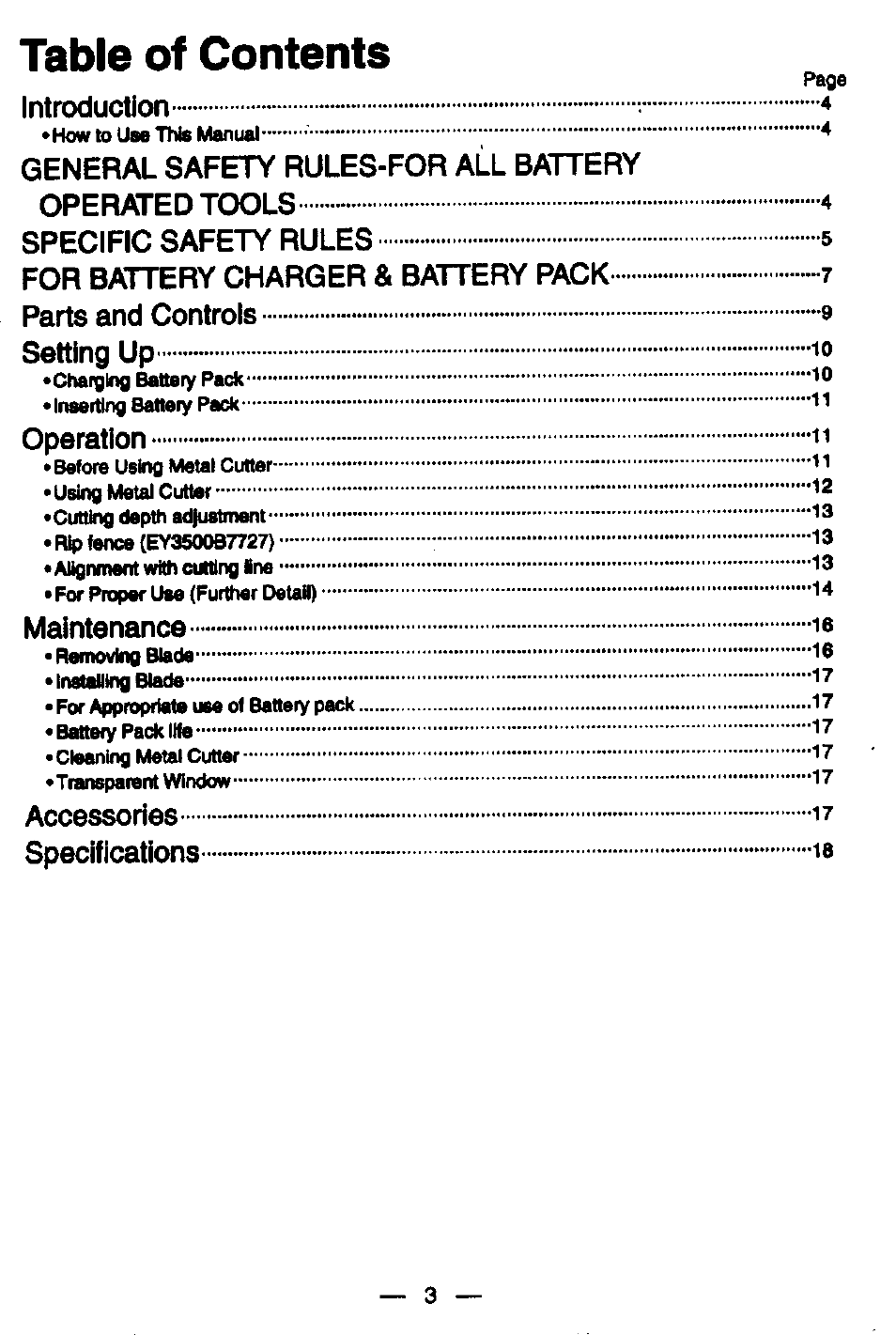 Panasonic EY3530NQMKW User Manual | Page 2 / 18
