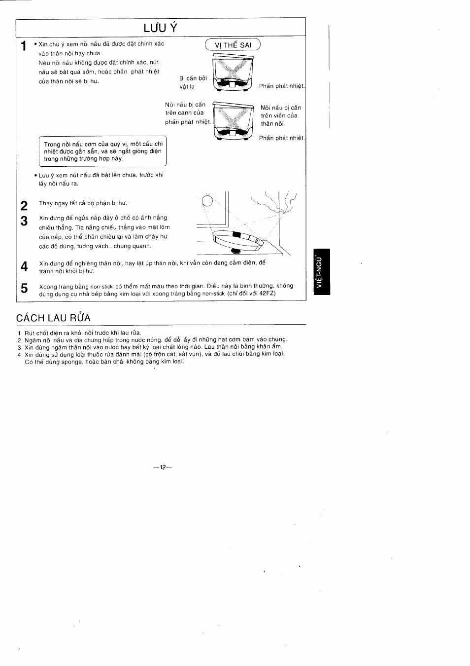 Cách lau rua | Panasonic SR-42FZ User Manual | Page 13 / 16