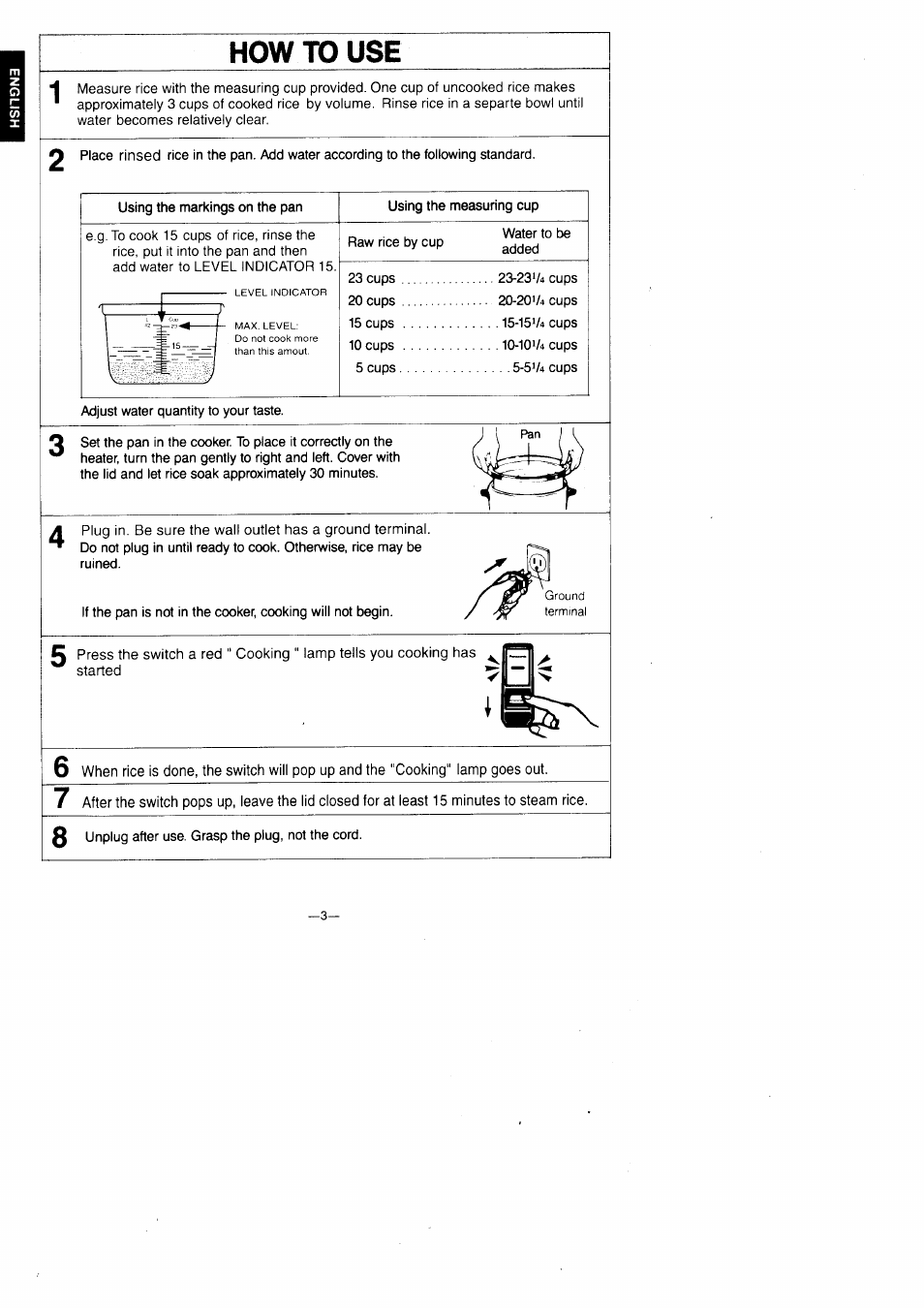 How to use | Panasonic SR-42FZ User Manual | Page 4 / 16