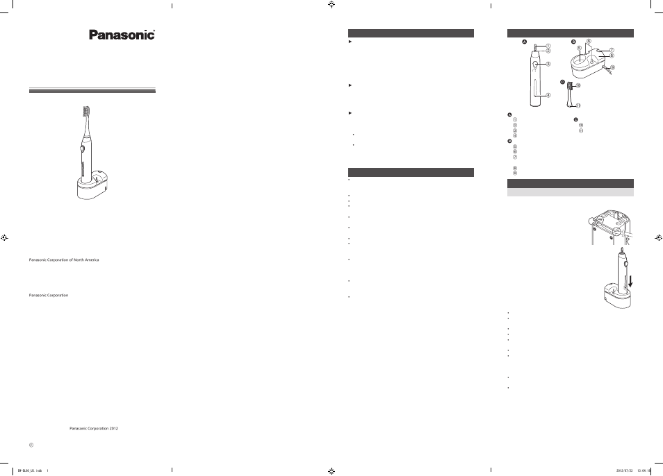 Panasonic EWDL80CRBW User Manual | 2 pages