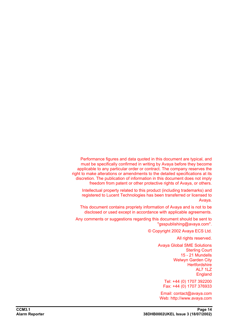 Avaya CCM3.1 User Manual | Page 14 / 14