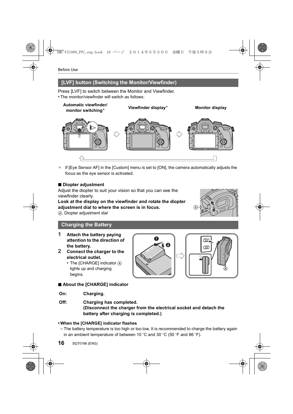 Panasonic DMC-FZ1000 User Manual | Page 16 / 96