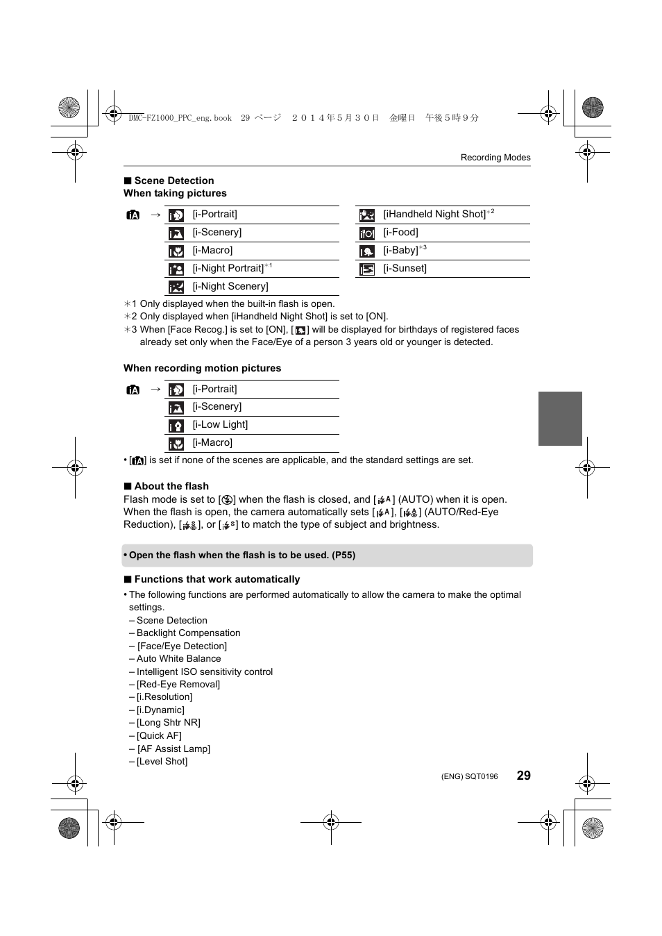 Panasonic DMC-FZ1000 User Manual | Page 29 / 96