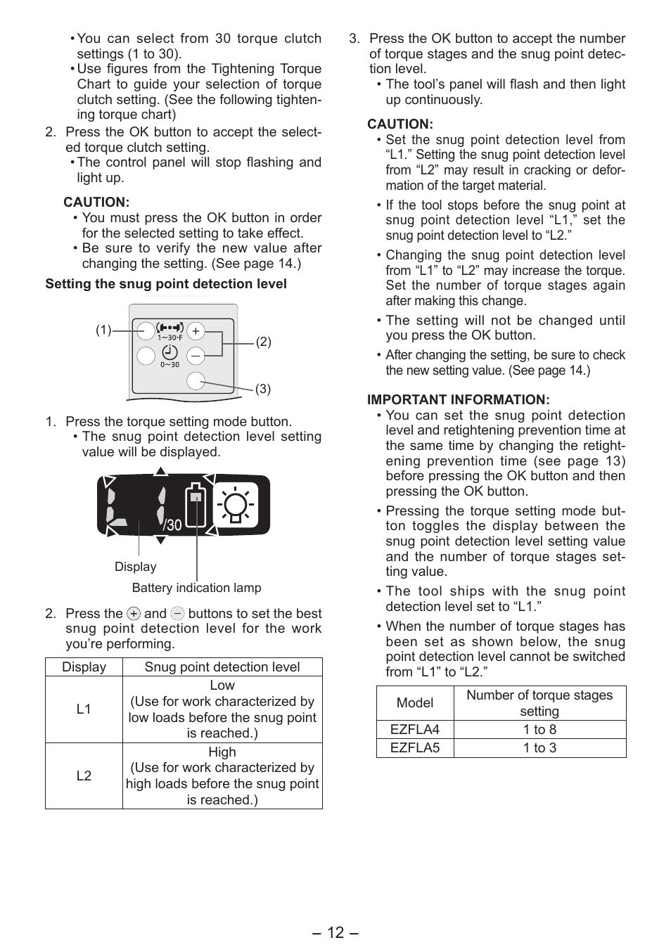 Panasonic EYFLA6P User Manual | Page 12 / 56