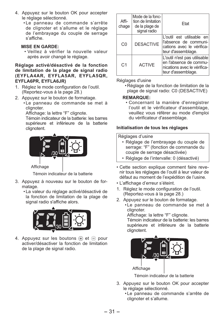 Panasonic EYFLA6P User Manual | Page 31 / 56