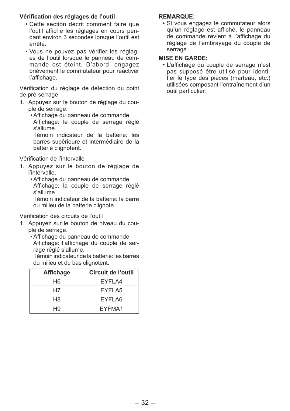Panasonic EYFLA6P User Manual | Page 32 / 56