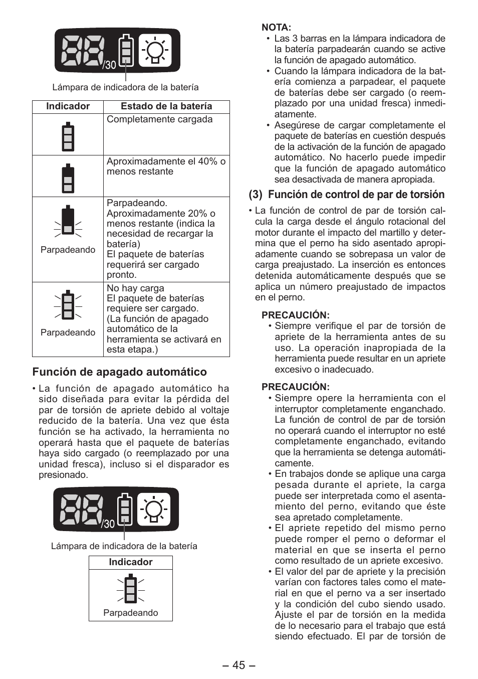 Panasonic EYFLA6P User Manual | Page 45 / 56