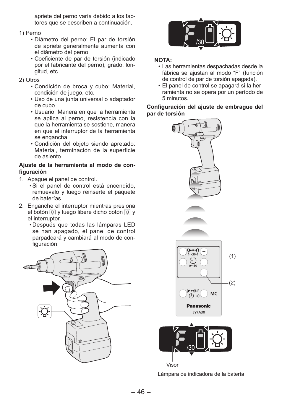 Panasonic EYFLA6P User Manual | Page 46 / 56