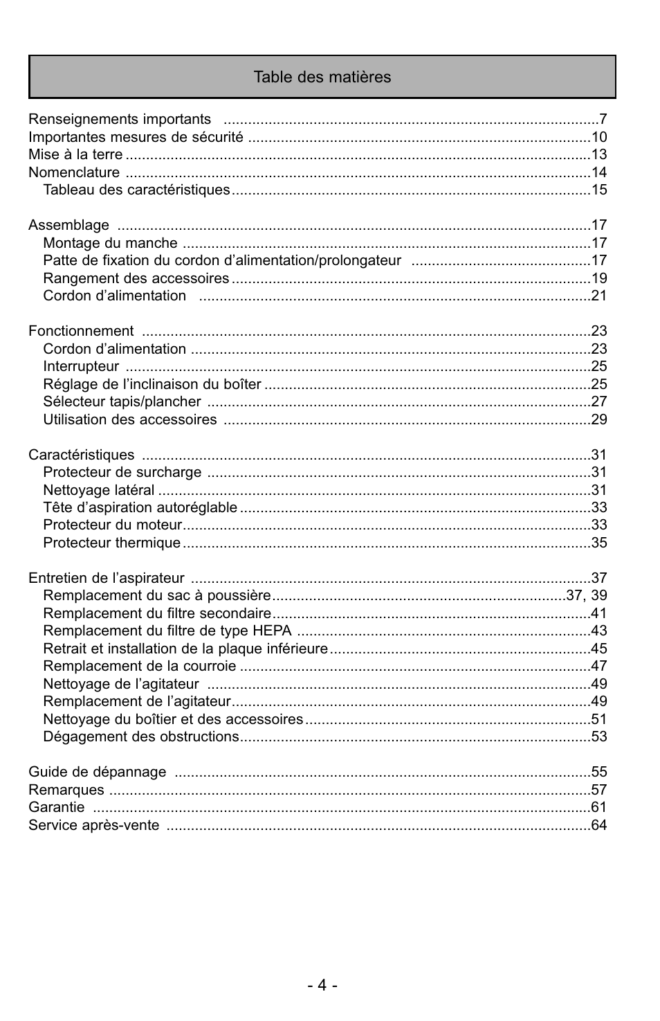 Panasonic MC-GG529 User Manual | Page 4 / 64