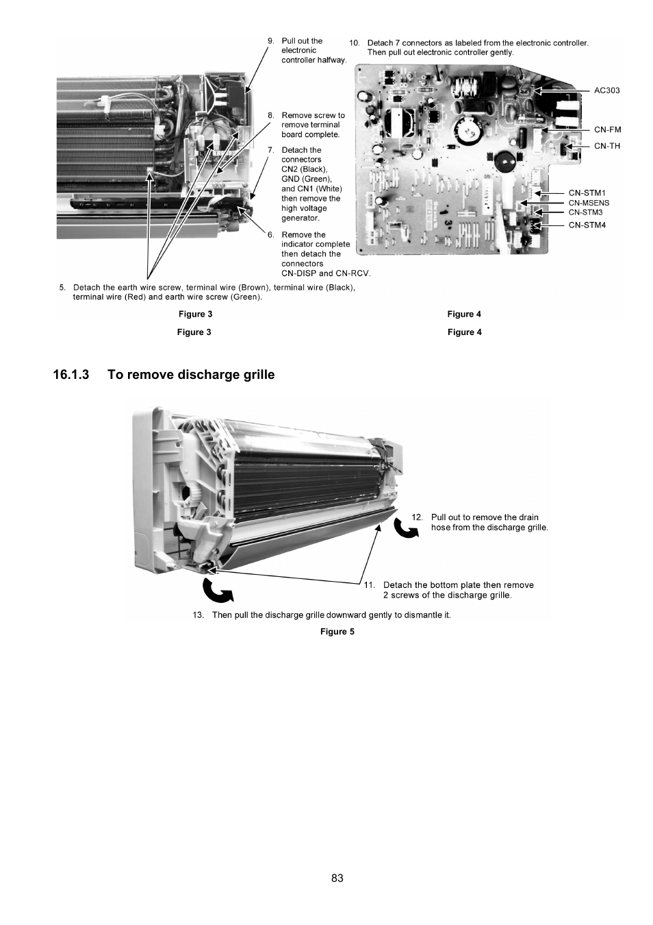 3 to remove discharge grille | Panasonic CS-XE9PKUA User Manual | Page 83 / 102