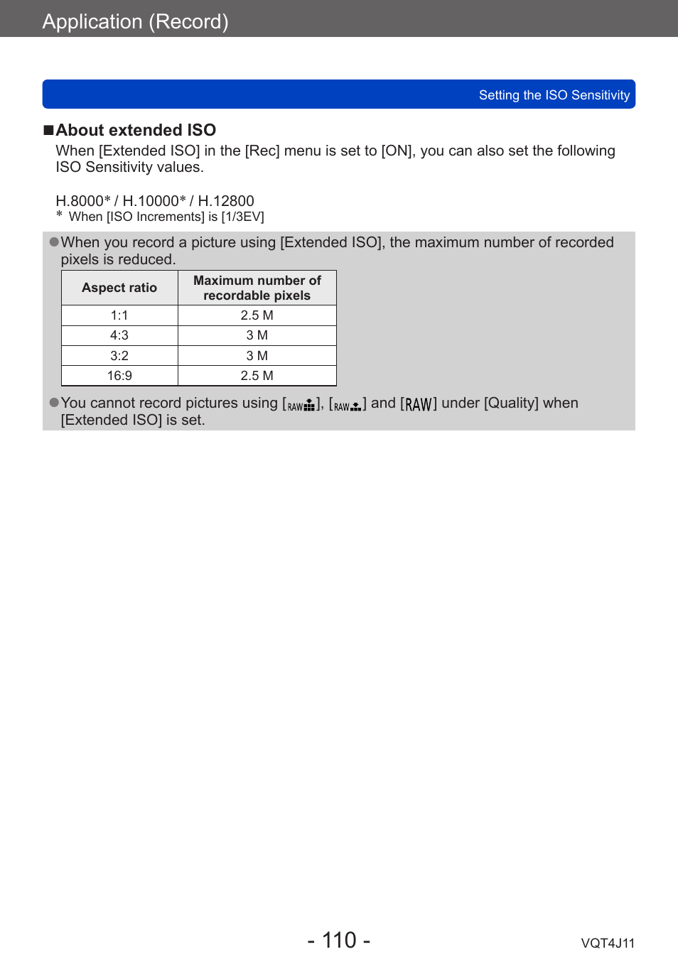 Application (record) | Panasonic DMC-LX7K User Manual | Page 110 / 226