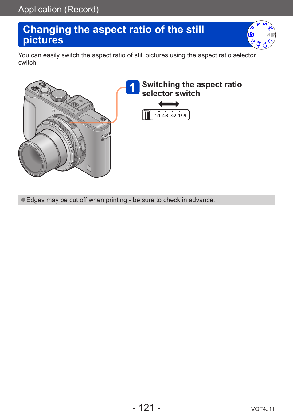 Changing the aspect ratio of the still pictures, Changing the aspect ratio of the, Still pictures | Panasonic DMC-LX7K User Manual | Page 121 / 226