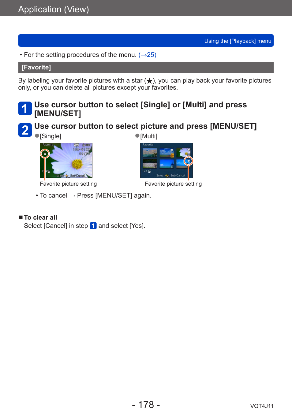 Favorite, Application (view) | Panasonic DMC-LX7K User Manual | Page 178 / 226