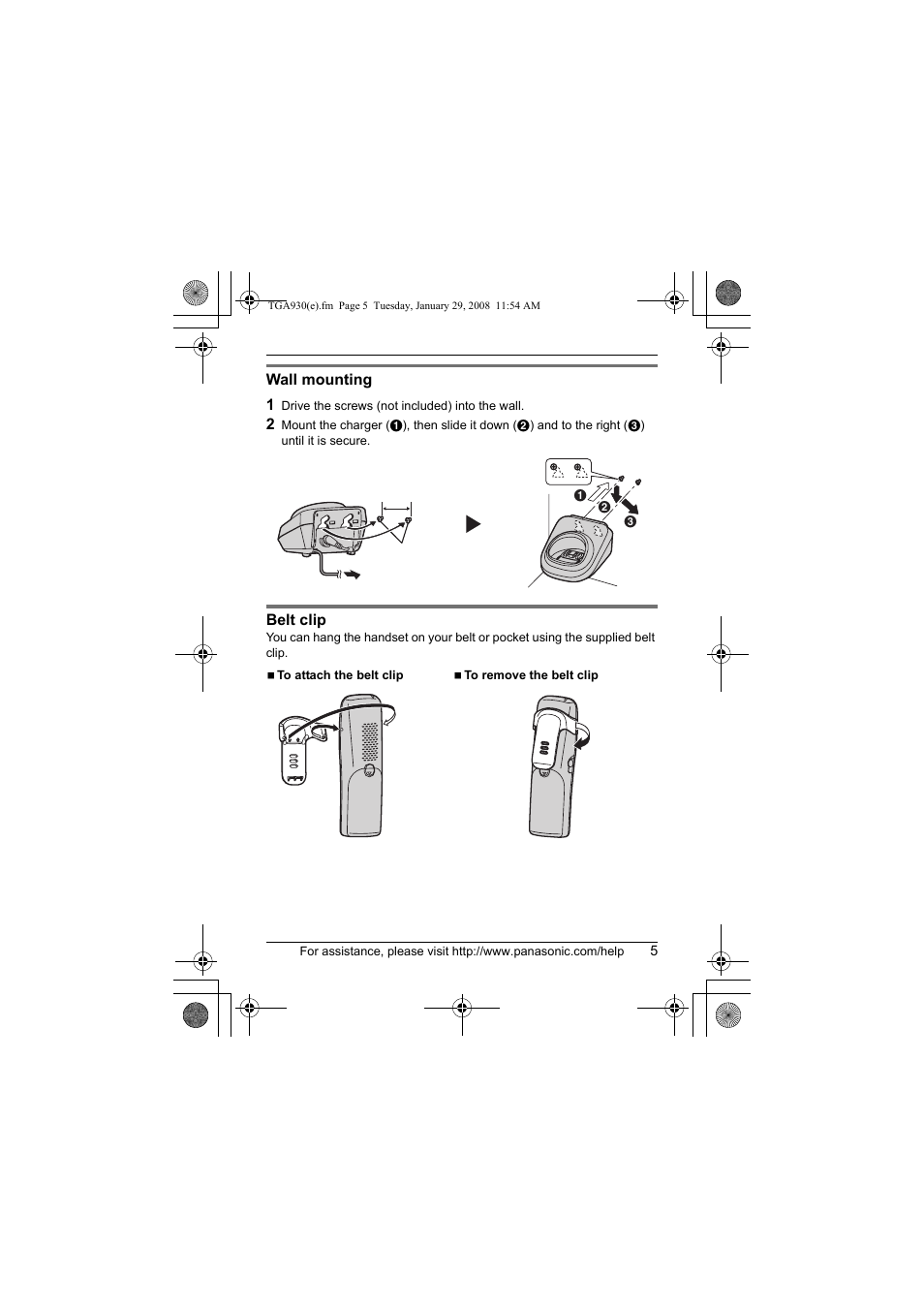 Panasonic KX-TGA930T User Manual | Page 5 / 11