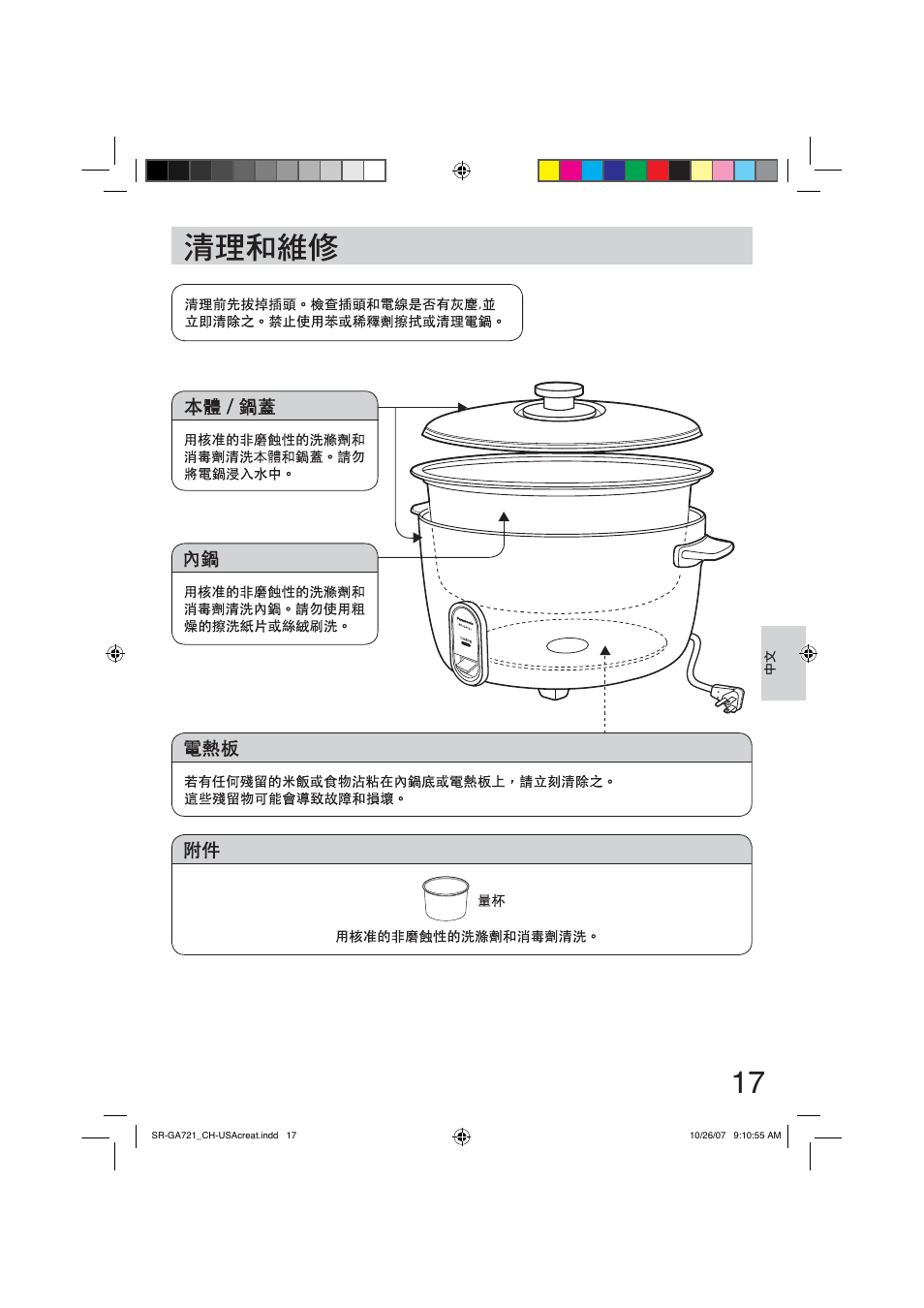 Panasonic SR-GA721 User Manual | Page 17 / 39