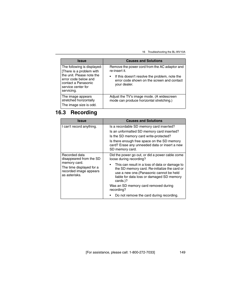 Recording, 3 recording | Panasonic BL-MS103A User Manual | Page 149 / 184