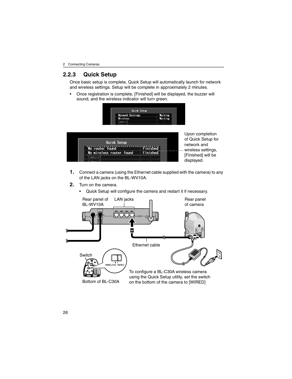 Quick setup, 3 quick setup | Panasonic BL-MS103A User Manual | Page 26 / 184