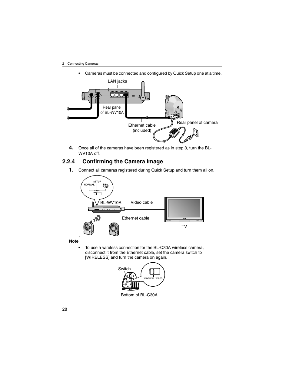 Confirming the camera image, 4 confirming the camera image | Panasonic BL-MS103A User Manual | Page 28 / 184