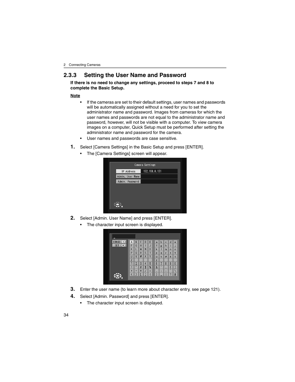 Setting the user name and password, 3 setting the user name and password | Panasonic BL-MS103A User Manual | Page 34 / 184