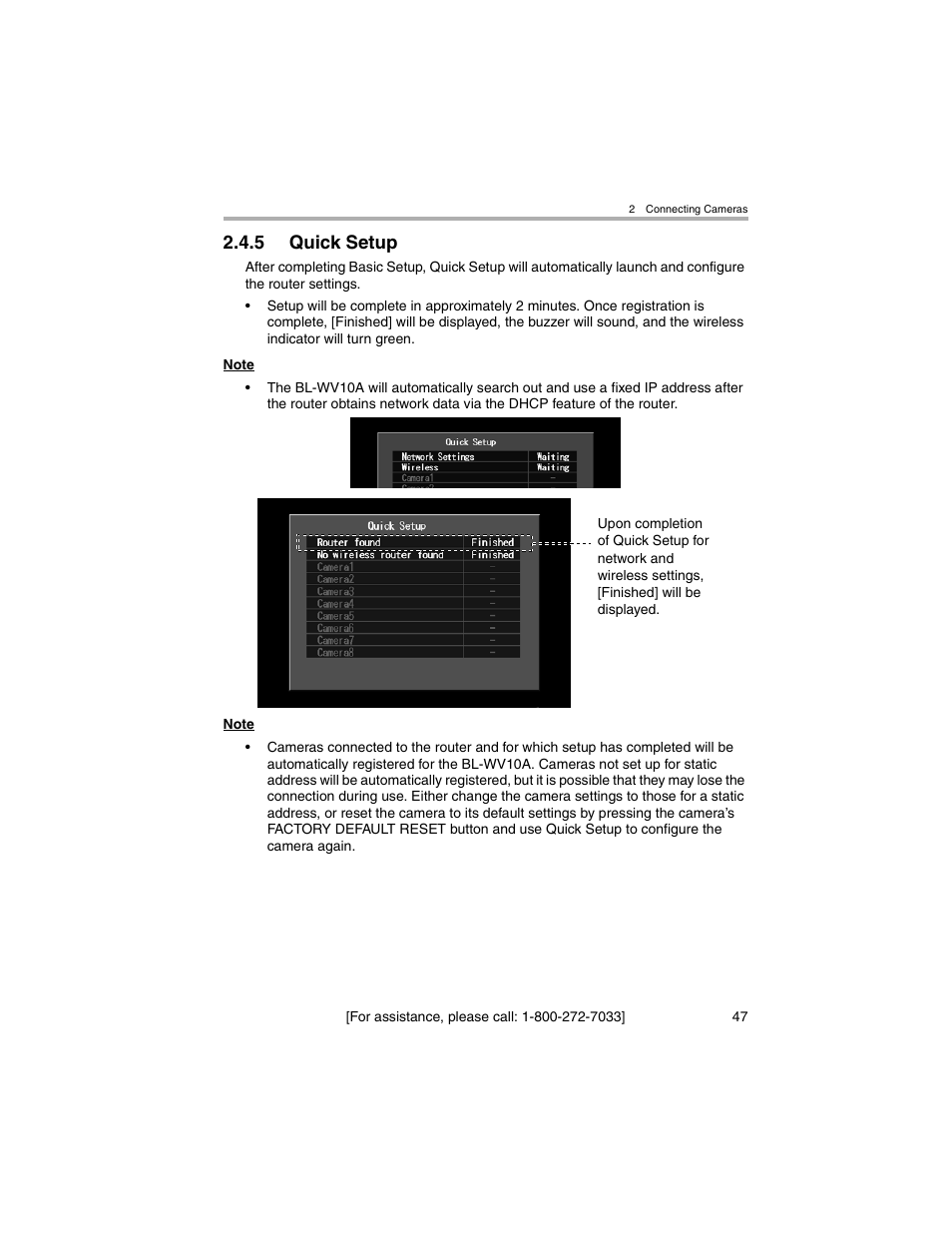 Quick setup, 5 quick setup | Panasonic BL-MS103A User Manual | Page 47 / 184