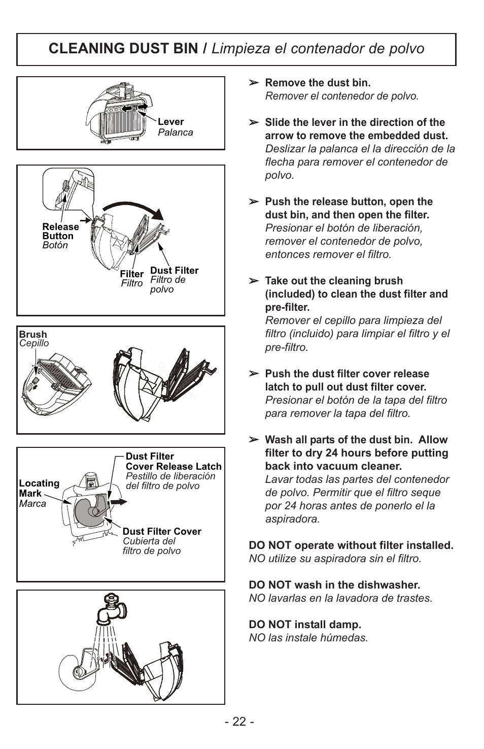 Panasonic MC-CL310 User Manual | Page 22 / 32