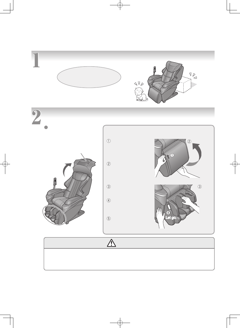 Before sitting down, Warning, Check the surrounding area | Panasonic EP-MA73KU User Manual | Page 19 / 59
