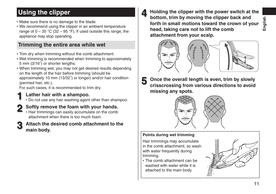 Panasonic ER-GS60-S User Manual | Page 11 / 48