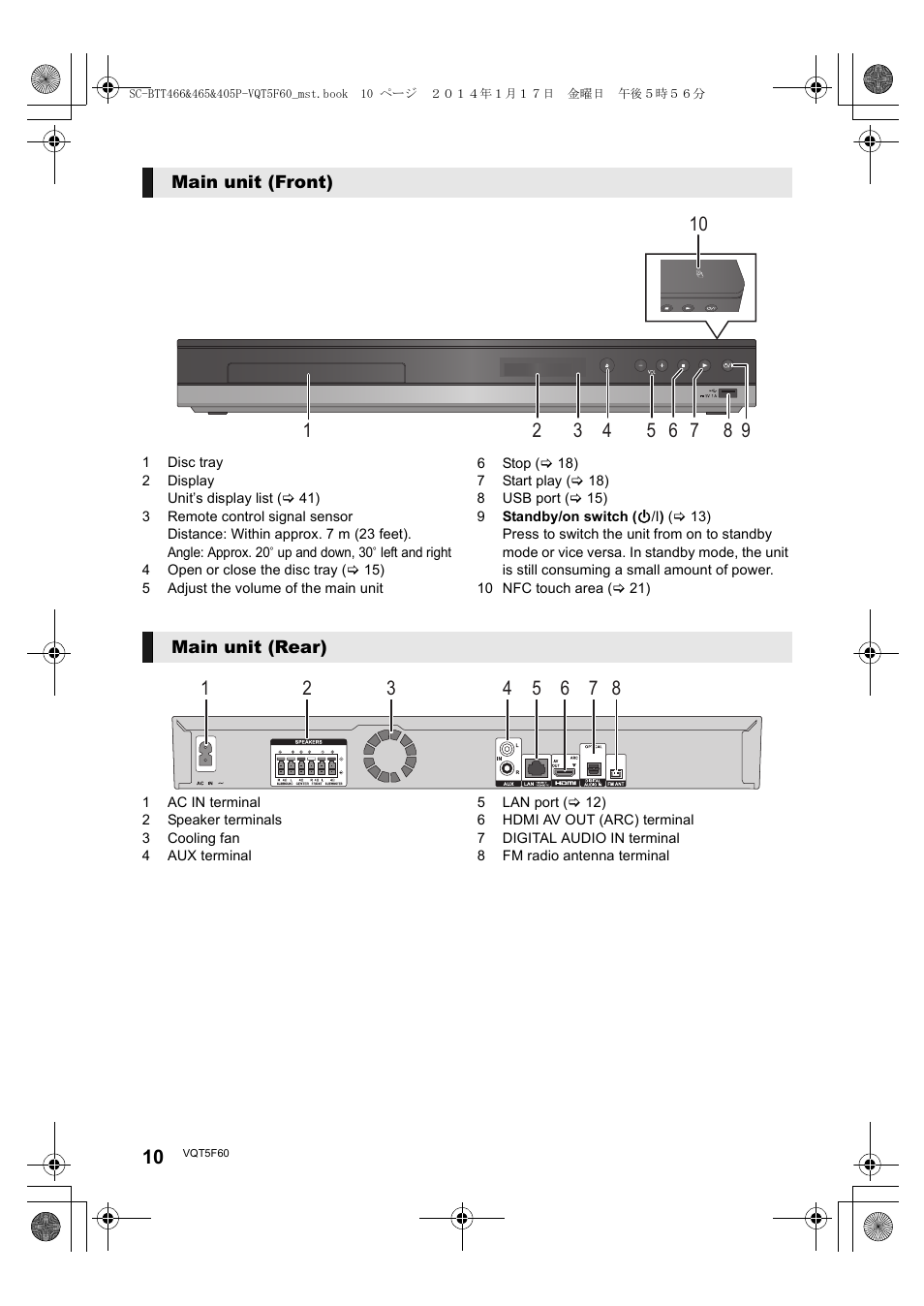 Panasonic SC-BTT465 User Manual | Page 10 / 48