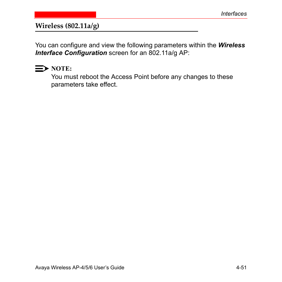 Wireless (802.11a/g), Wireless (802.11a/g) -51 | Avaya AP-6 User Manual | Page 149 / 502