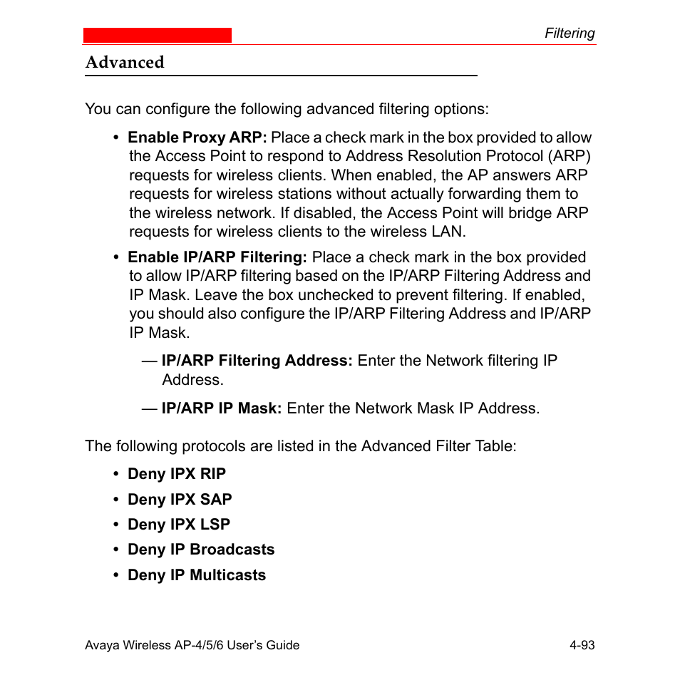 Advanced, Advanced -93 | Avaya AP-6 User Manual | Page 191 / 502