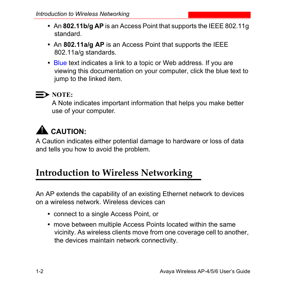 Introduction to wireless networking, Introduction to wireless networking -2 | Avaya AP-6 User Manual | Page 20 / 502