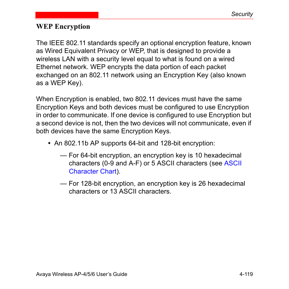 Wep encryption | Avaya AP-6 User Manual | Page 217 / 502
