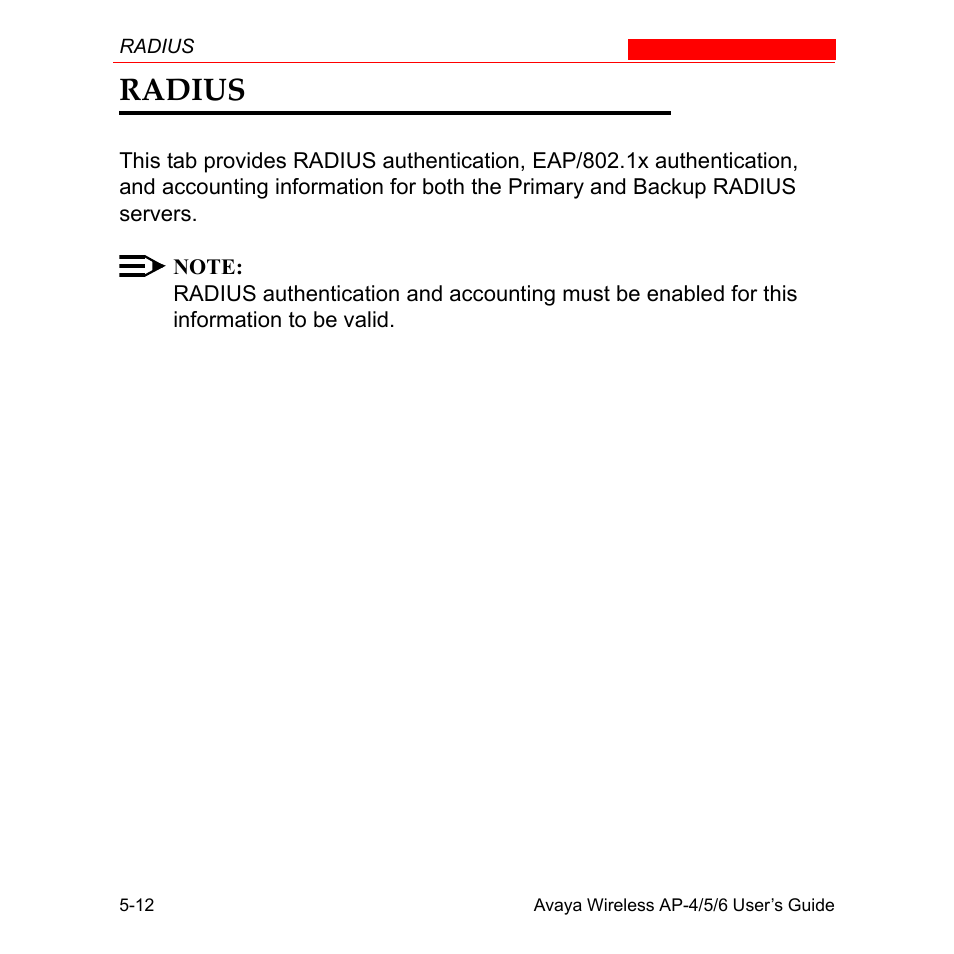 Radius, Radius -12 | Avaya AP-6 User Manual | Page 280 / 502