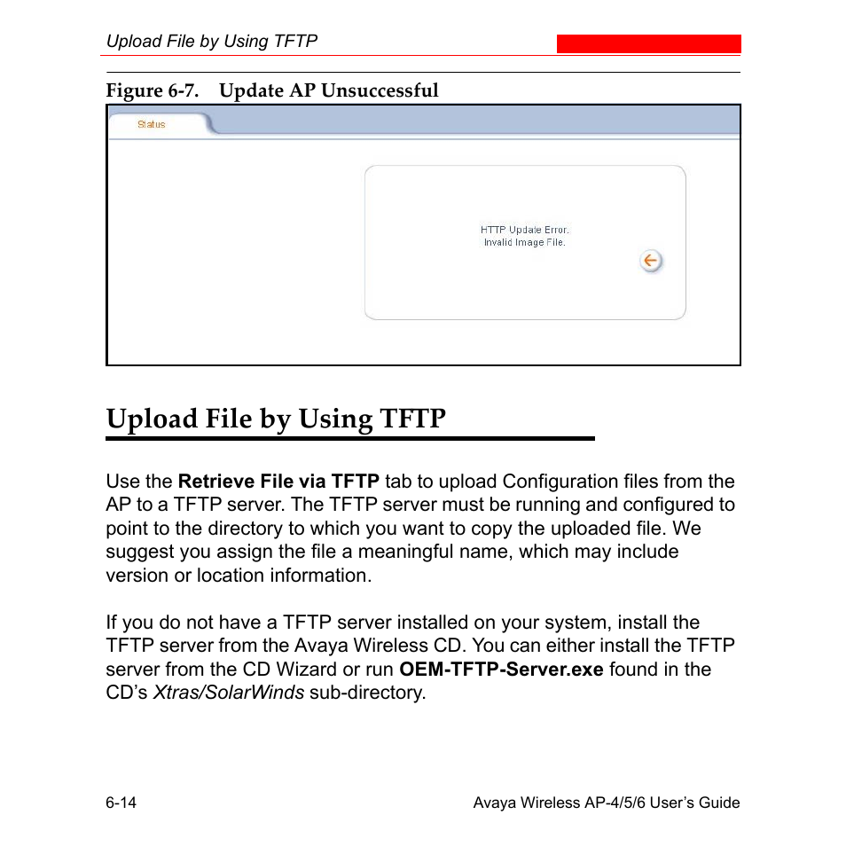 Upload file by using tftp, Upload file by using tftp -14 | Avaya AP-6 User Manual | Page 306 / 502