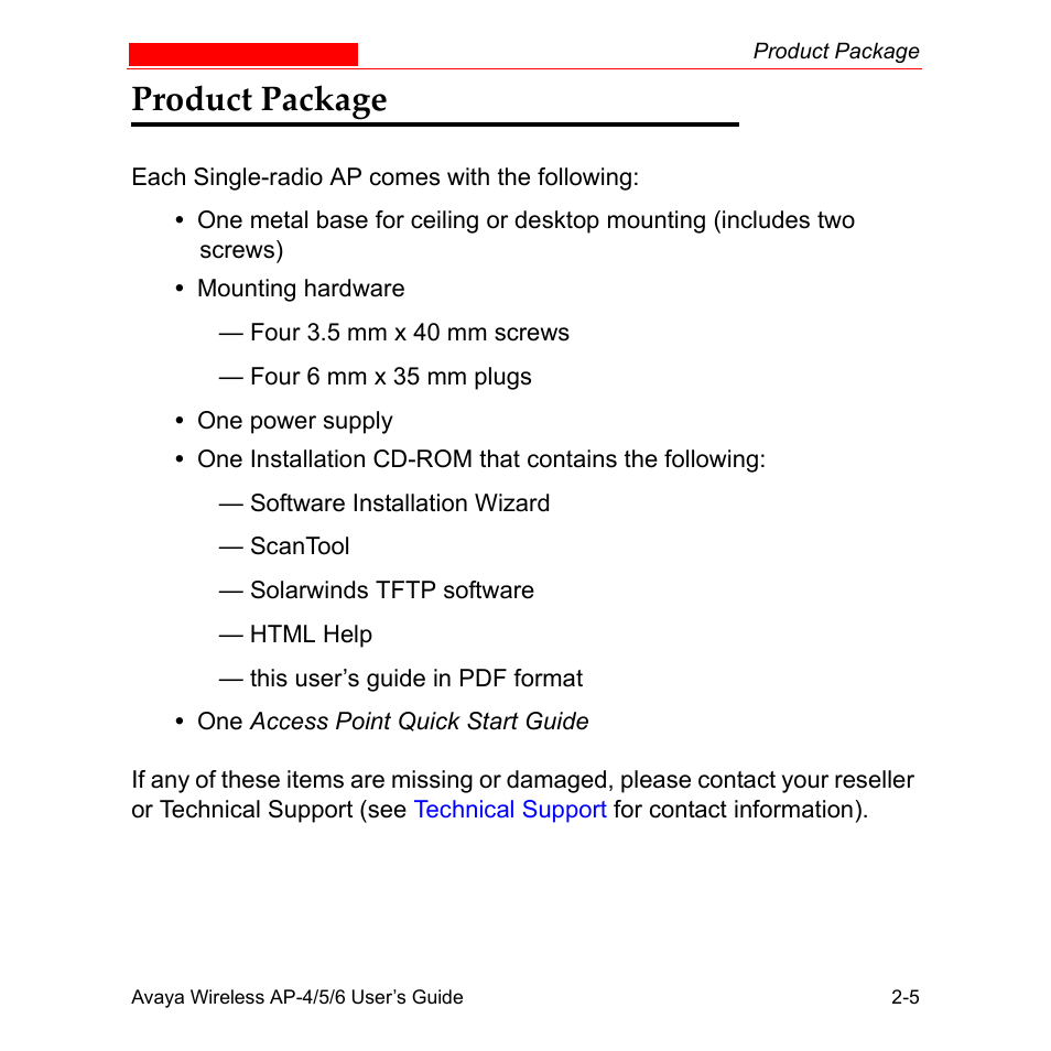 Product package, Product package -5 | Avaya AP-6 User Manual | Page 35 / 502