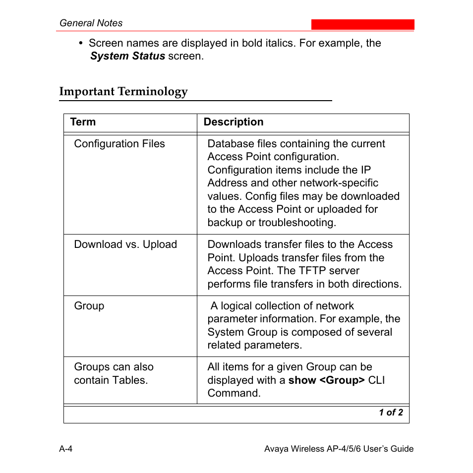 Important terminology | Avaya AP-6 User Manual | Page 350 / 502