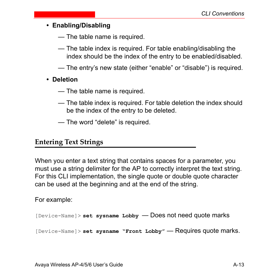 Entering text strings | Avaya AP-6 User Manual | Page 359 / 502