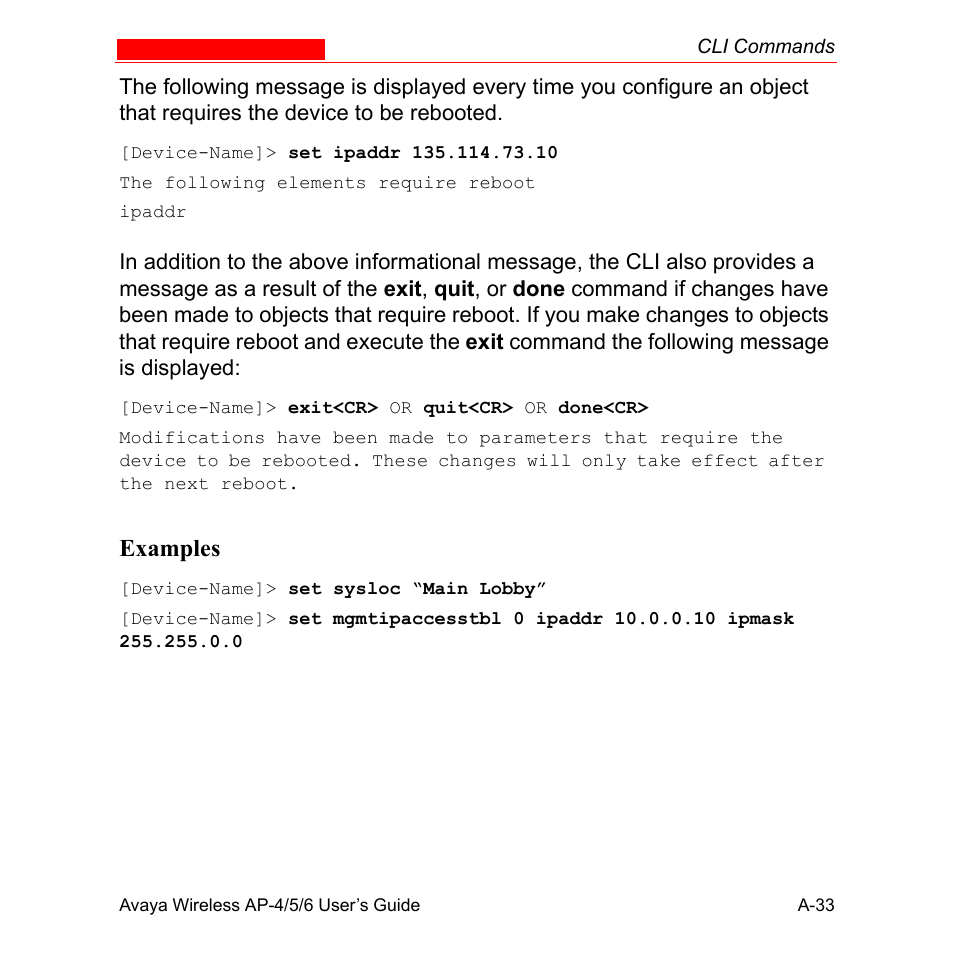 Examples | Avaya AP-6 User Manual | Page 379 / 502