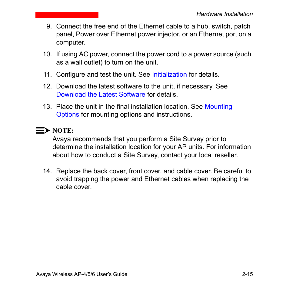 Avaya AP-6 User Manual | Page 45 / 502
