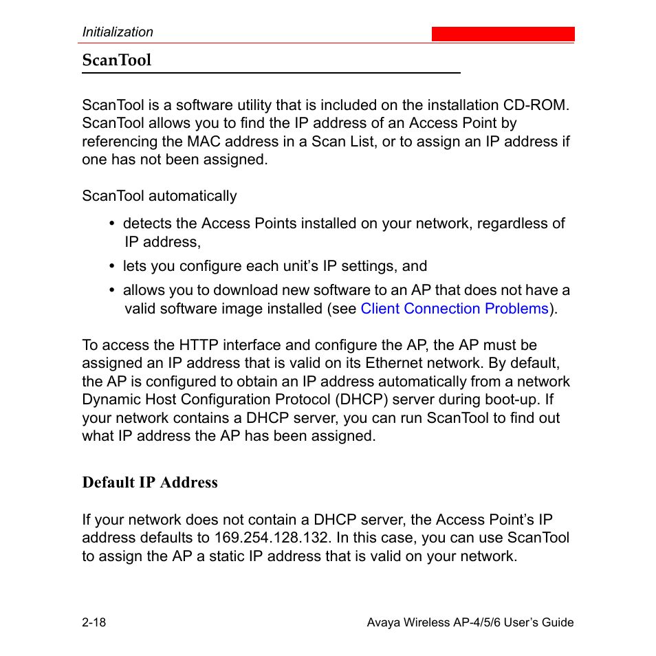 Scantool, Scantool -18 | Avaya AP-6 User Manual | Page 48 / 502