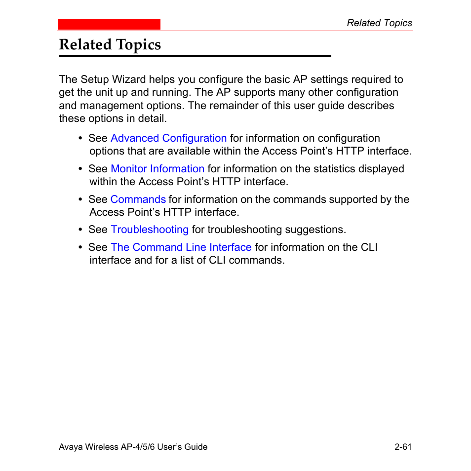 Related topics, Related topics -61 | Avaya AP-6 User Manual | Page 91 / 502