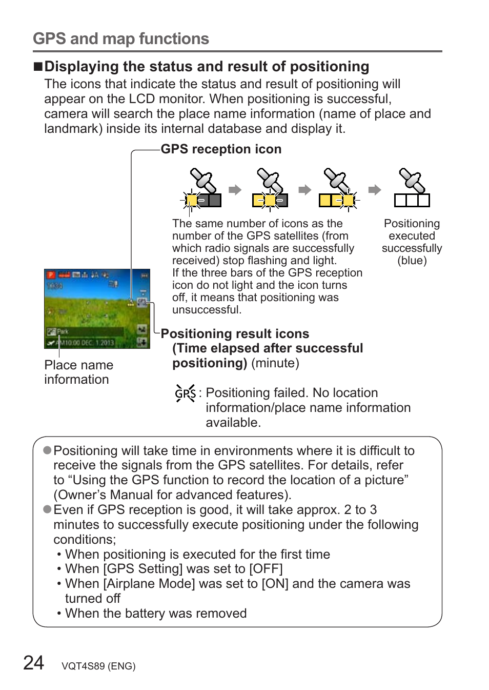 Gps and map functions | Panasonic DMC-ZS30K User Manual | Page 24 / 43