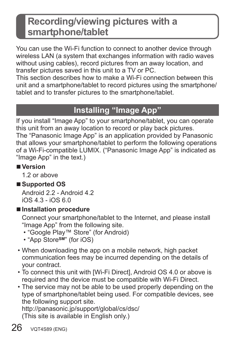 Installing “image app | Panasonic DMC-ZS30K User Manual | Page 26 / 43