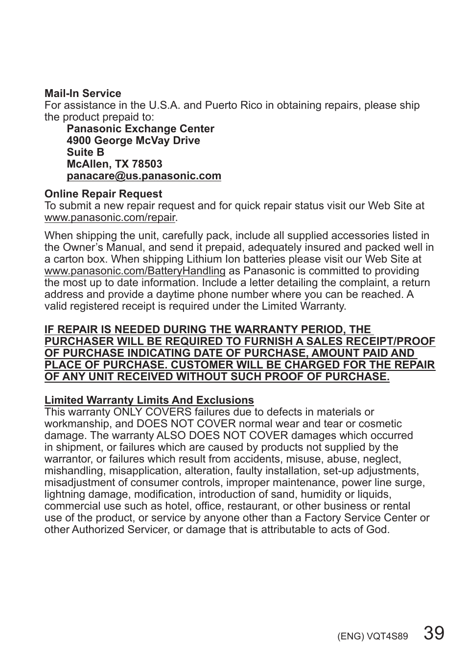 Panasonic DMC-ZS30K User Manual | Page 39 / 43