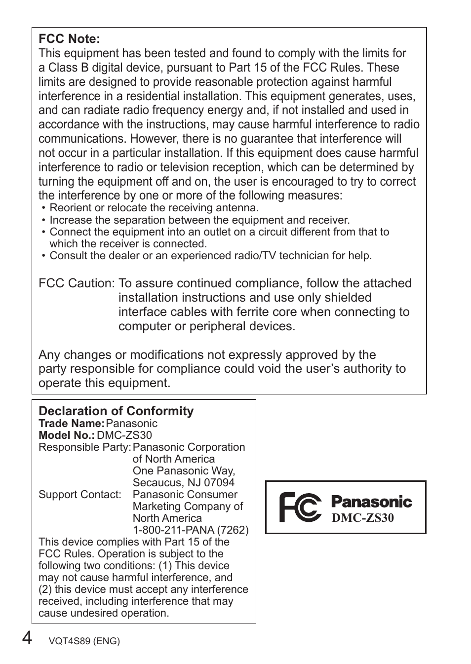 Panasonic DMC-ZS30K User Manual | Page 4 / 43