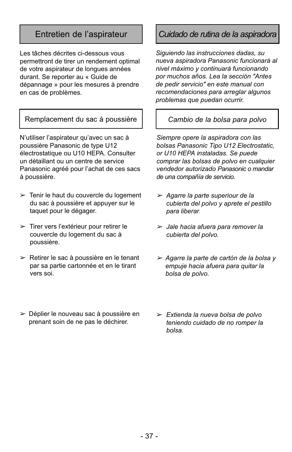 Panasonic MC-UG729 User Manual | Page 37 / 64