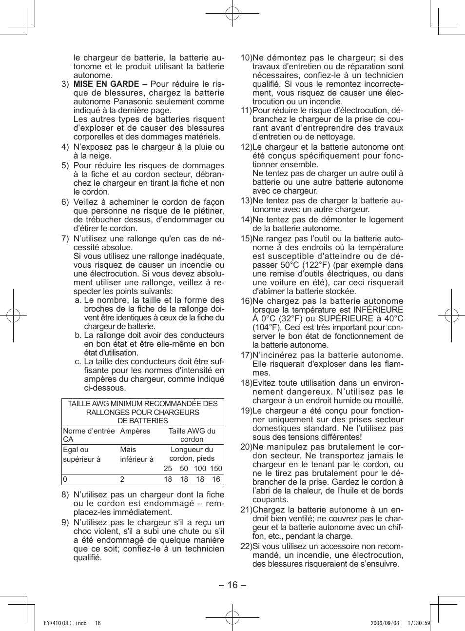 Panasonic EY7410LA1C User Manual | Page 16 / 36