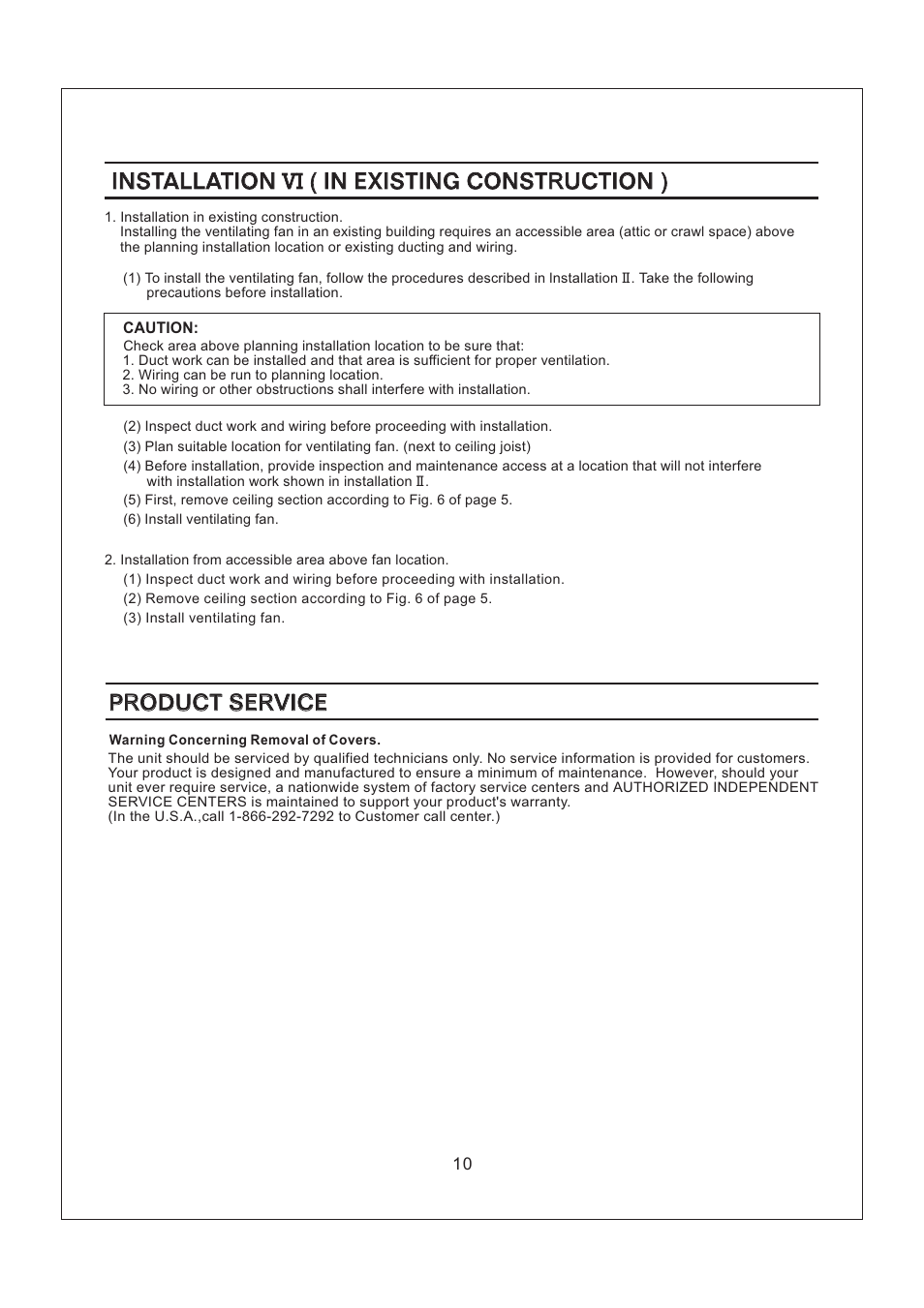 Panasonic FV-08VF2 User Manual | Page 10 / 11