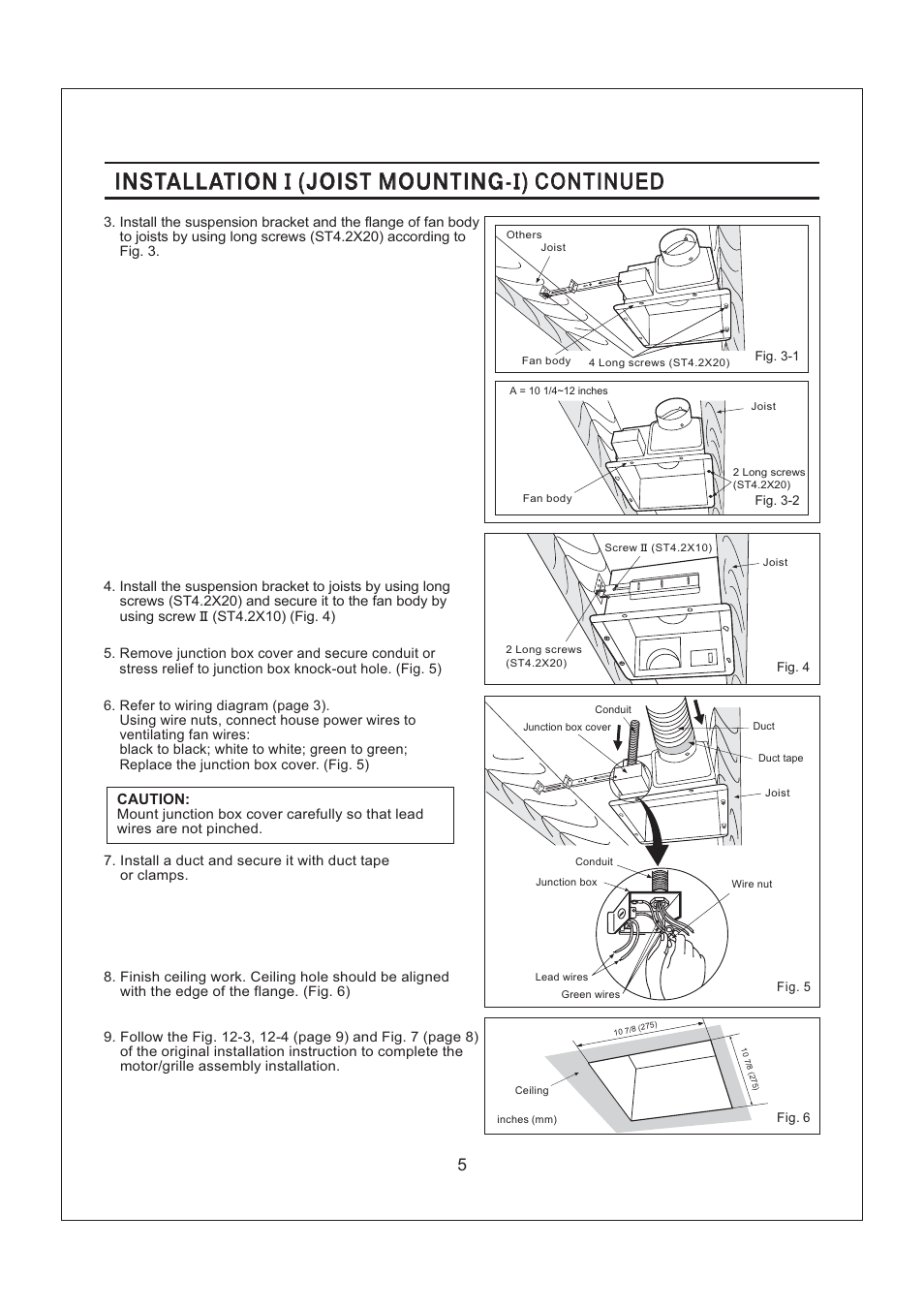 Panasonic FV-08VF2 User Manual | Page 5 / 11